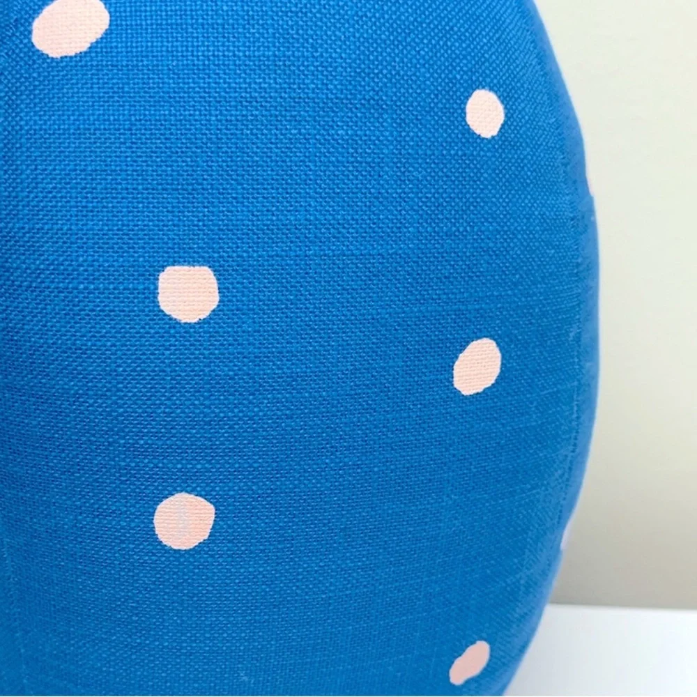 3 for $15 SALE Easter Egg Throw Pillow, blue with pink polka dots from Target